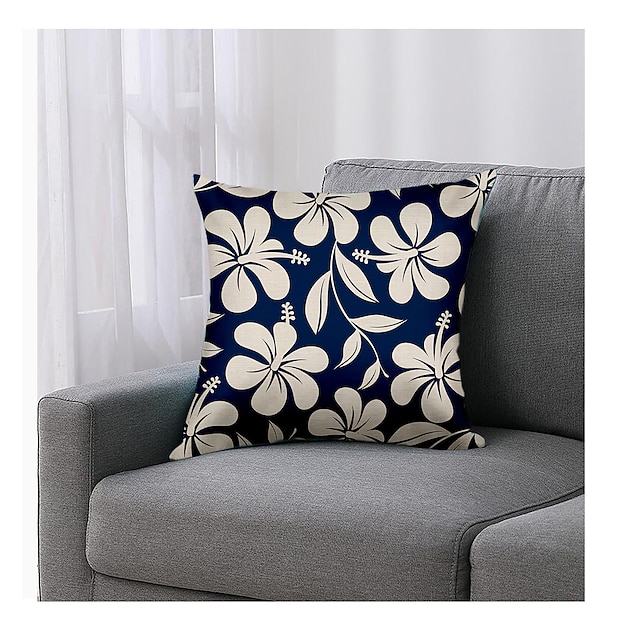 Home & Garden Home Decor | 1 pcs Linen Pillow Cover, Print Square Zipper Polyester Traditional Classic - BH62072