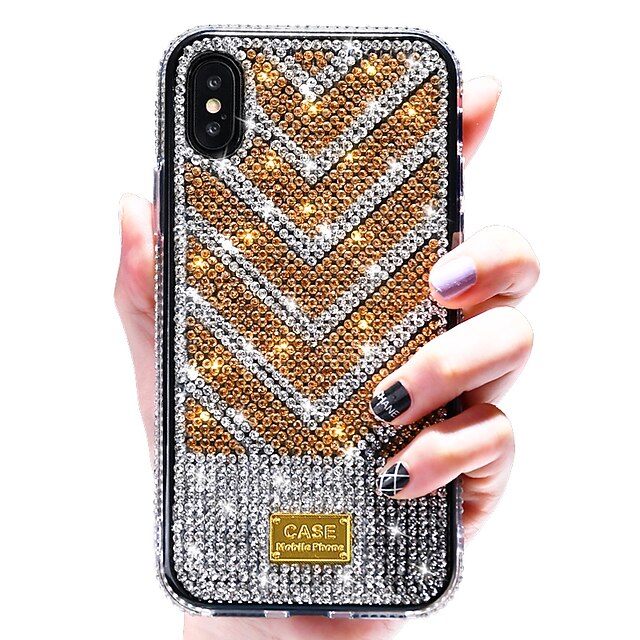 telefone Capinha Para Apple Capa traseira iPhone 12 Pro Max 11 SE 2020 X XR  XS Max 8 7 6 Antichoque Com Strass Linhas / Ondas Brilho brilho TPU de  8565950 2022 por €11.99