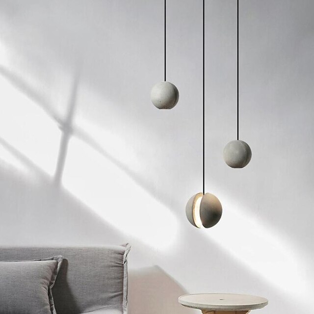 Lights & Lighting Pendant Lights | LED Pendant Light Globe Bedside Light 10 cm Single Design Metal LED Nordic Style 220-240V - D