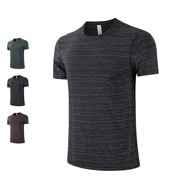 Sports & Outdoors Running, Jogging & Walking | Mens Short Sleeve Running Shirt Tee Tshirt Top Athletic Athleisure Spandex Quick 