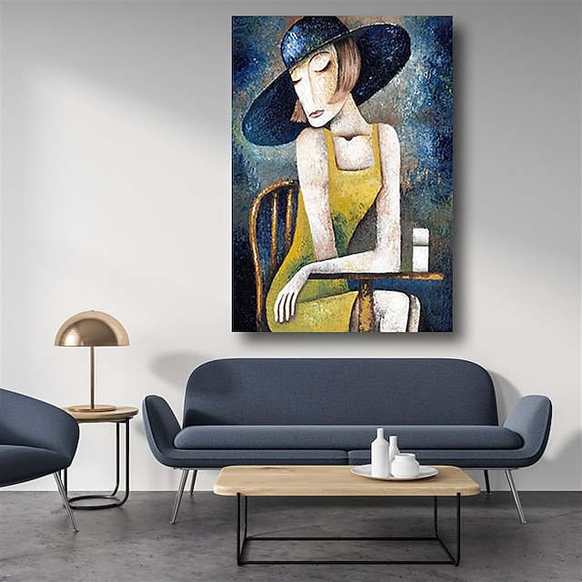 Home & Garden Wall Art | Stretched Oil Painting Hand Painted Canvas Abstract Comtemporary Modern High Quality Picasso Ready to H