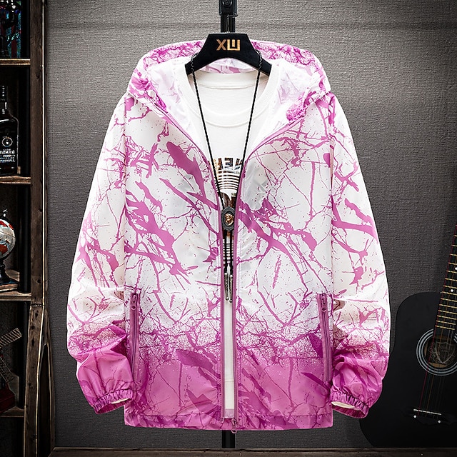 

Men's Women's Hiking Jacket Hiking Skin Jacket Hiking Windbreaker Summer Outdoor UV Sun Protection Quick Dry Lightweight Breathable Jacket Top Fishing Climbing Running Light Blue Pink Water Blue