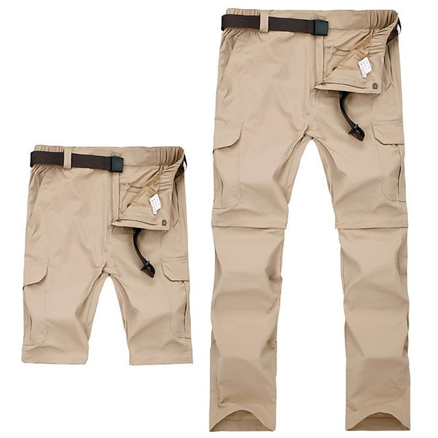 Men's Hiking Pants Black Trousers Convertible Pants / Zip Off Pants ...