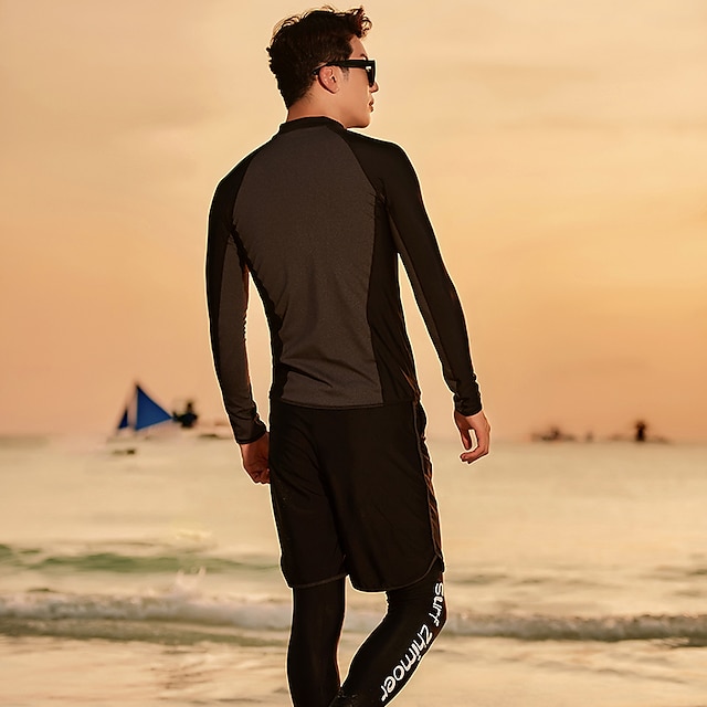 Sports & Outdoors Surfing, Diving & Snorkeling | Mens Rash Guard Rash guard Swimsuit UV Sun Protection UPF50+ Breathable Long Sl