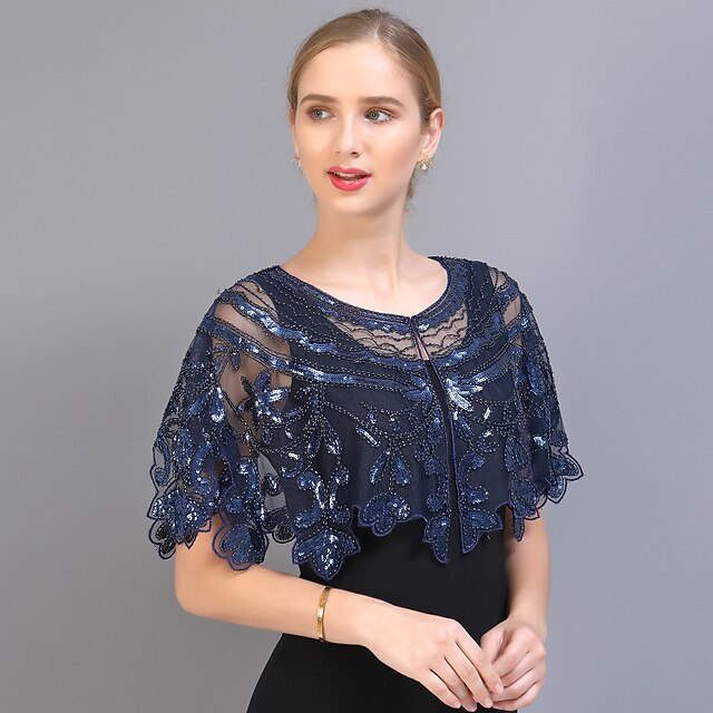 Shawl & Wrap Women‘s Wedding Guest Wraps Bolero Sparkle & Shine 1920s