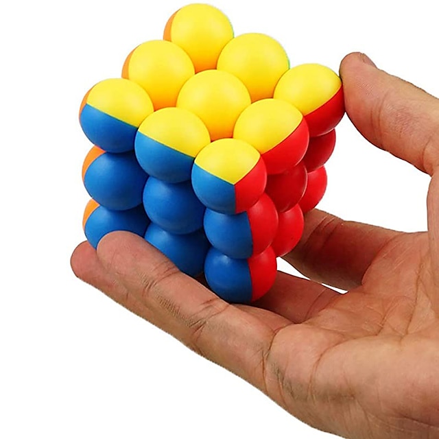  yongjun 3x3 magisk kub 3x3x3 klistermärken rund pärla hastighet kub pussel leksaker kreativ dekompression present