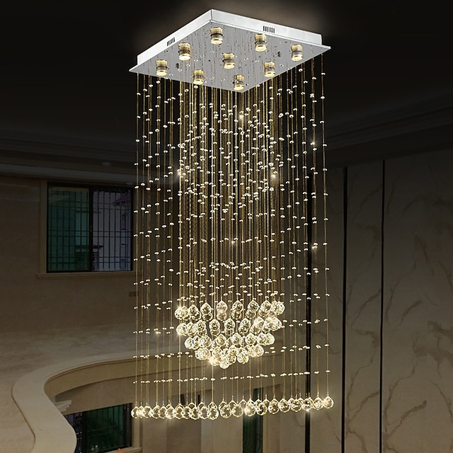  lampadario moderno a led in cristallo plafoniera in cristallo soggiorno decorazione lustri illuminazione domestica lampada da interno lampade a sospensione
