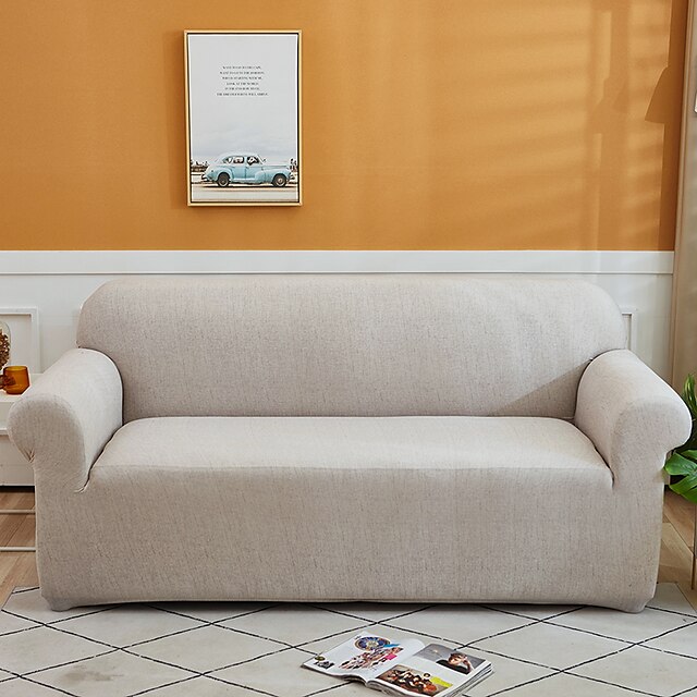 1-3 Sitzer Stretch Elastic Einfarbig Sofa Schutzhüllen Couch Bezug Schonbezug A/
