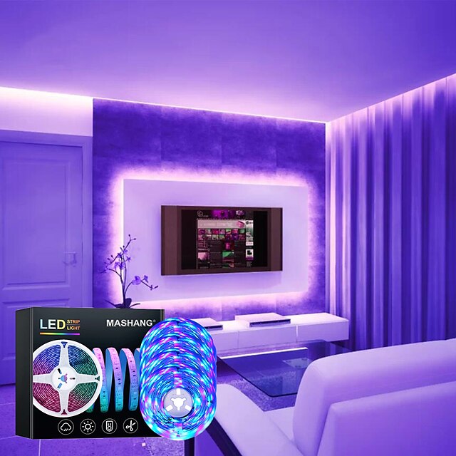 LED Strip Lights 25ft Music LED Lights for Bedroom Home Party Adhesive 3M 