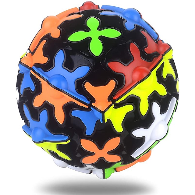  Conjunto de cubos de velocidade de qiyi, quebra-cabeças de esferas brinquedo de quebra-cabeças de bola mágica, cubo de engrenagem tridimensional giratório de 360 graus, brinquedo de agitação de cubo