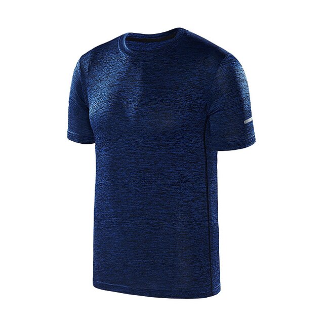 

Men's T shirt Hiking Tee shirt Short Sleeve Crew Neck Tee Tshirt Top Outdoor Quick Dry Lightweight Breathable Sweat wicking Autumn / Fall Spring Summer Sapphire Wine Red Ma Green Hunting Fishing