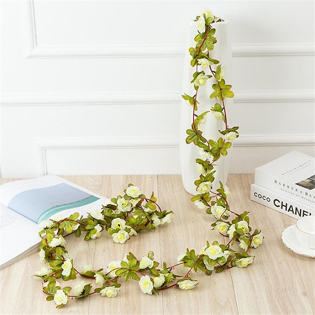 Home & Garden Home Decor | The Imitation Peony Flower Vine Fake Flower Living Room Attic Decoration Winding Flower Vine 2.5m/100