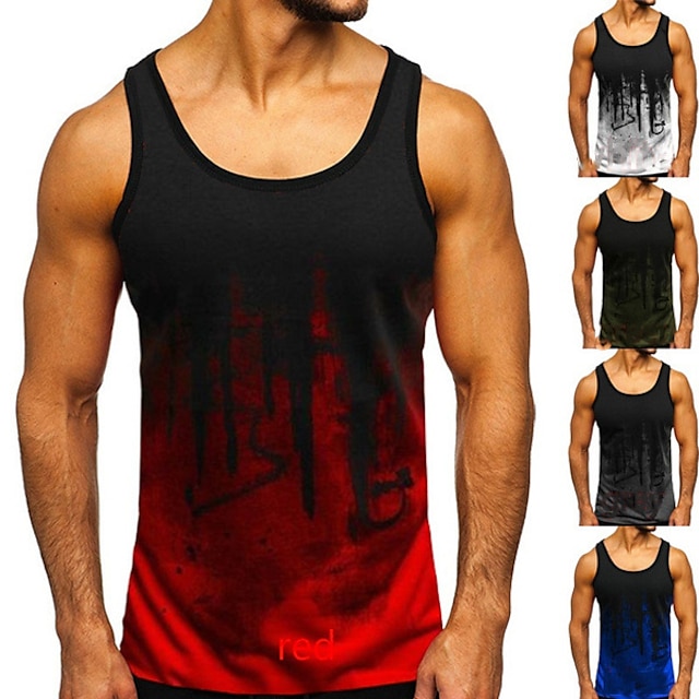 Sports & Outdoors Running, Jogging & Walking | Mens Sleeveless Running Tank Top Singlet Top Casual Athleisure Cotton Breathable 