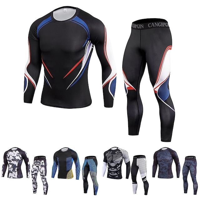 Sports & Outdoors Running, Jogging & Walking | JACK CORDEE Mens 2 Piece Patchwork Activewear Set Compression Suit Athletic Athle