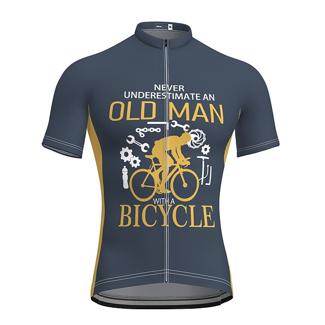 21Grams Old Man Men's Short Sleeve Cycling Jersey Summer Polyester ...