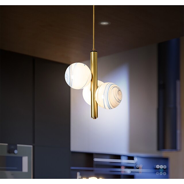 Lights & Lighting Pendant Lights | LED Pendant Light Modern Black Gold Bedside Light 24 cm Single Design Metal LED Nordic Style 