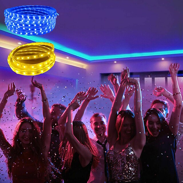  led strip lys vandtæt 10m fleksibelt tiktok lys 600 leds 5050 smd varm hvid hvid rød skærebar 220-240 v