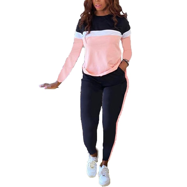 Sports & Outdoors Running, Jogging & Walking | Womens Tracksuit Sweatsuit Jogging Suit Street Casual Long Sleeve Breathable Soft