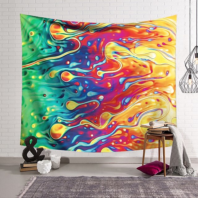 Home & Garden Home Decor | Wall Tapestry Art Decor Blanket Curtain Hanging Home Bedroom Living RoomModern Colourful Abstract - O