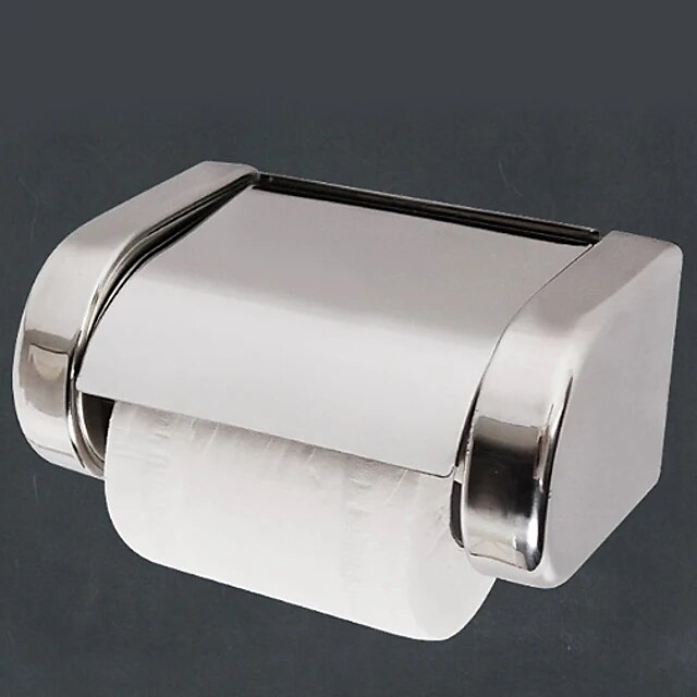 Home & Garden Bath Accessories | Toilet Paper Holder New Design Stainless Steel Paper Roll Holders Wall Mounted Silvery 1PC - FC