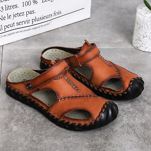 Men's Sandals Hand Stitching Slingback Sandals Casual Daily Water Shoes ...