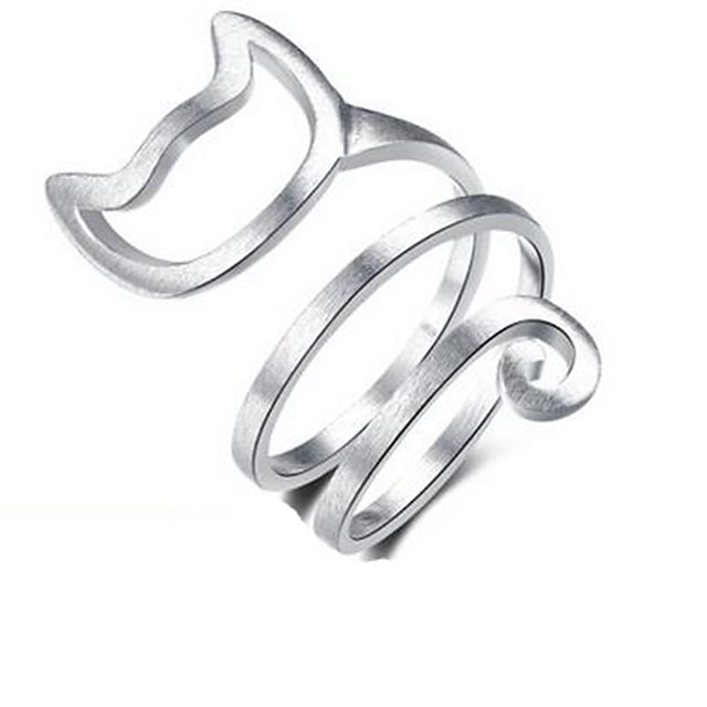 Shoes & Bags Fashion Accessories | 1pc Band Ring Adjustable Ring For Womens Alloy Cat - CV33418