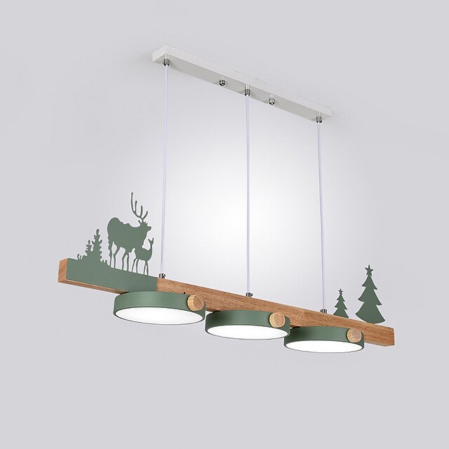 Lights & Lighting Pendant Lights | LED Pendant Light Modern Island Light White Gray Green Metal Painted Finishes Modern Nordic S