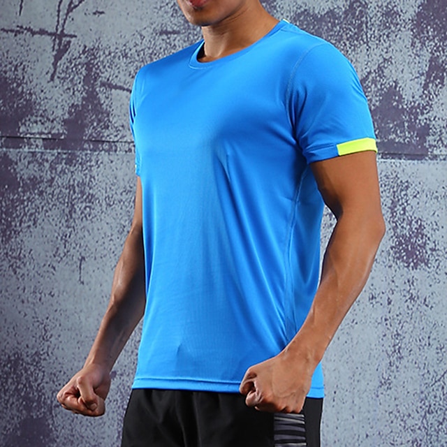 Sports & Outdoors Running, Jogging & Walking | Mens Short Sleeve Running Shirt Tee Tshirt Top Athletic Athleisure Spandex Quick 