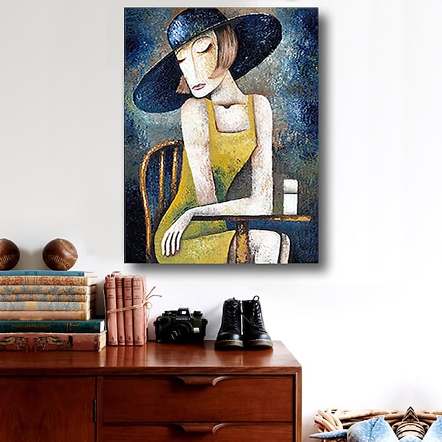 Home & Garden Wall Art | Stretched Oil Painting Hand Painted Canvas Abstract Comtemporary Modern High Quality Picasso Ready to H