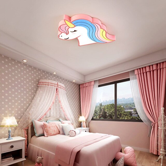  52.5 cm Circle Design Flush Mount Lights Metal Acrylic Artistic Style Novelty Animal Pattern Painted Finishes Artistic LED 220-240V / CE Certified