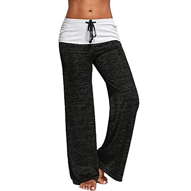 Acquista Pantaloni Larghi Con Coulisse Da Donna Nuove, Pantaloni Da Yoga  Allentati Lunghi A Vita Alta Casual Neri del 8557746 2022 a $15.85
