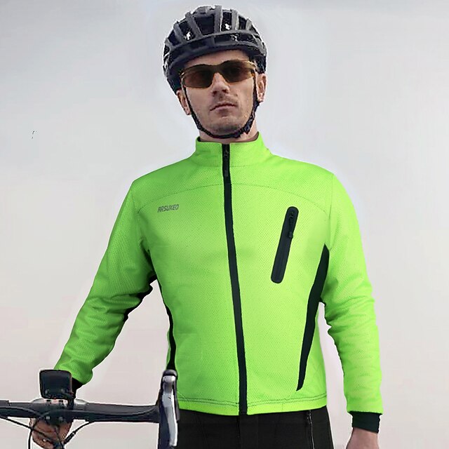 Arsuxeo Men's Cycling Jacket Winter Thermal Warm Windproof Breathable