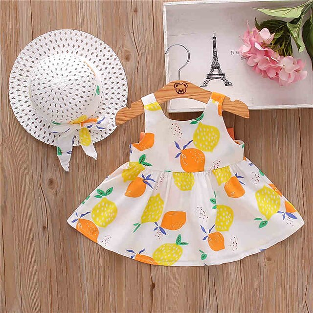 Summer Baby Girl's Fashion Cartoon Dress Party Dress Kids Infant 1pcs  Clothes Buy 2022 New Design Summer 1-6 Years Baby Girl Cheap Floral Dress  For Kids Baby Infant Printing Loose Dress |