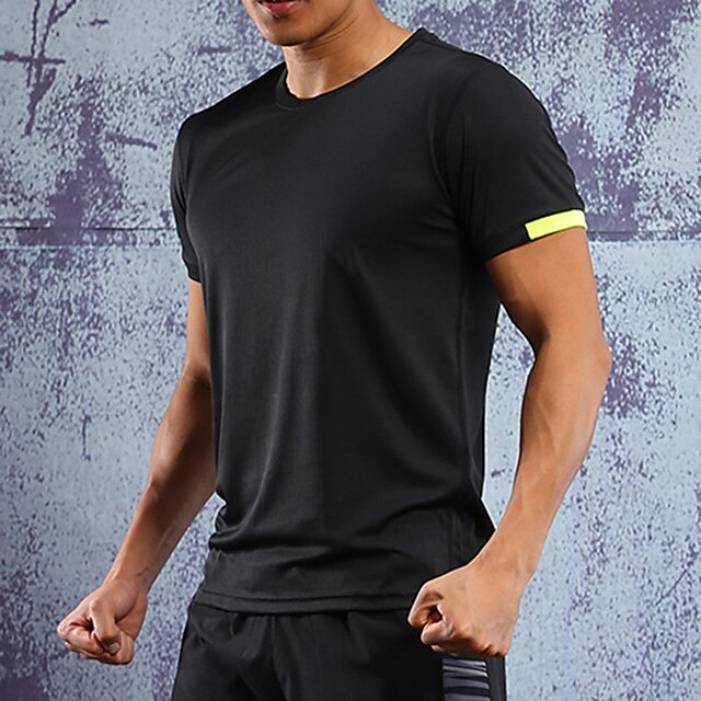 Sports & Outdoors Running, Jogging & Walking | Mens Short Sleeve Running Shirt Tee Tshirt Top Athletic Athleisure Spandex Quick 