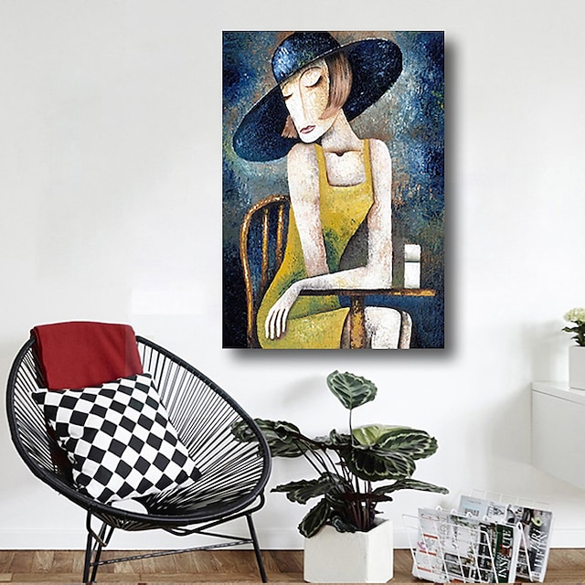 Home & Garden Wall Art | Stretched Oil Painting Hand Painted Canvas Abstract Comtemporary Modern High Quality Picasso Ready to H