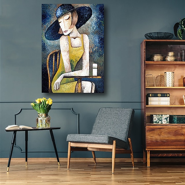 Home & Garden Wall Art | Stretched Oil Painting Hand Painted Canvas Abstract Comtemporary Modern High Quality Picasso Ready to H