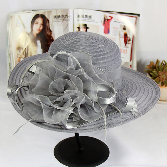 Hats Headwear Straw Hats Tulle Straw Bucket Hat Straw Hat Sun Hat ...