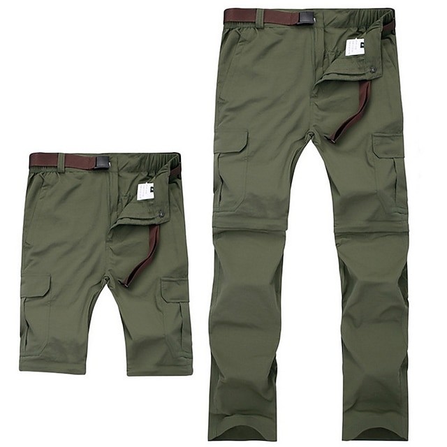 Men's Hiking Pants Black Trousers Convertible Pants / Zip Off Pants ...