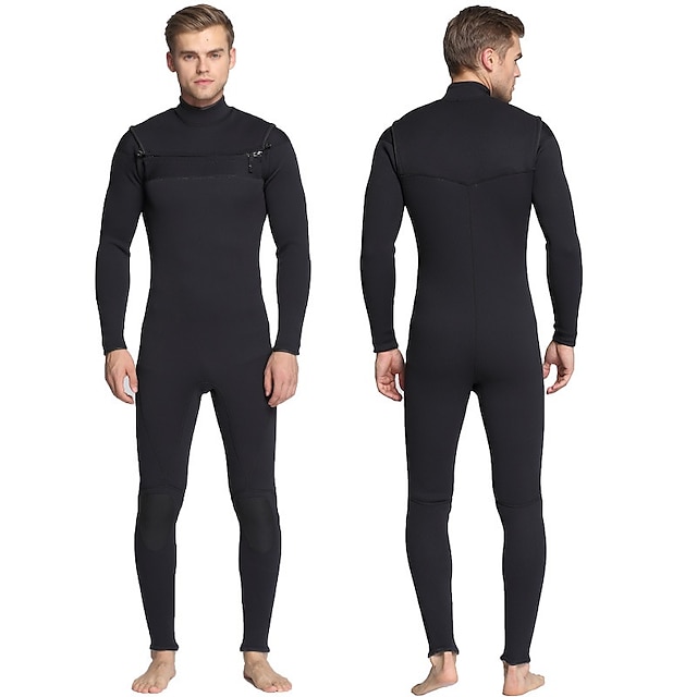  MYLEDI Men's Full Wetsuit 3mm SCR Neoprene Diving Suit Thermal Warm UPF50+ Quick Dry High Elasticity Long Sleeve Front Zip - Swimming Diving Surfing Scuba Solid Color Winter Spring Summer