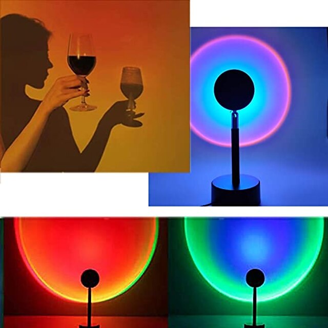 Sunset Lamp Tik Tok RGB Sunset Projection Lamp 180 Degree Rotation 16