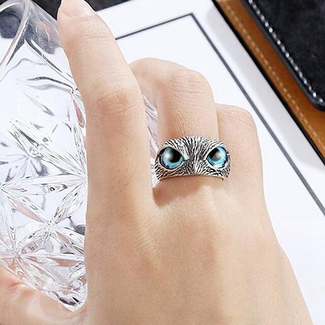 Shoes & Bags Fashion Accessories | 1pc Owl Ring Retro Animal Open Ring Adjustable Owl Ring Open Animal Rings Statement Ring Jewe