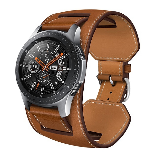  Παρακολουθήστε το συγκρότημα για Samsung Watch 6/5/4 40/44mm, Galaxy Watch 5 Pro 45mm, Galaxy Watch 4/6 Classic 42/46/43/47mm, Watch 3, Active 2, Gear S3 S2 Γνήσιο δέρμα Αντικατάσταση Λουρί 20mm 22mm