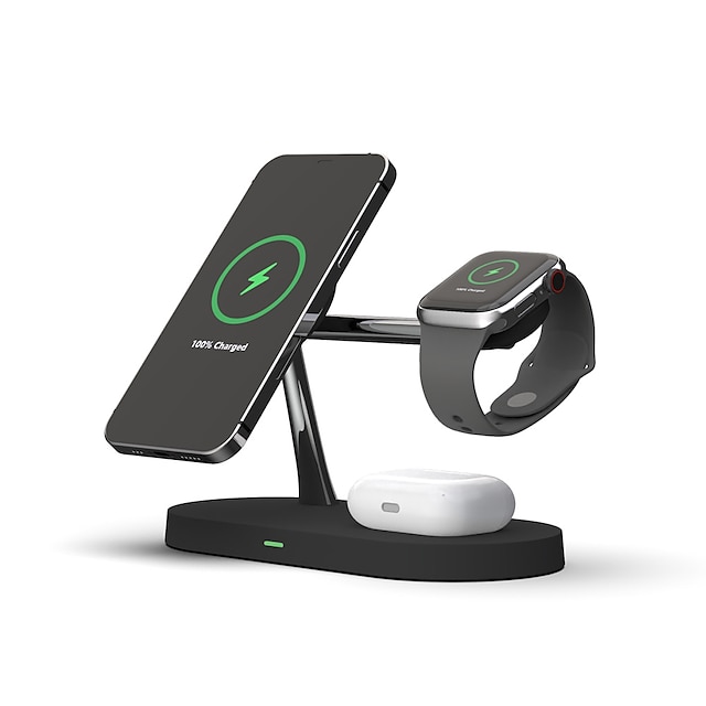  3 in 1 Magnetic Wireless Charger 15W Fast Charger Station สำหรับแม่เหล็ก iPhone 13 12 PRO MAX เครื่องชาร์จสำหรับ airpods Pro Apple Watch 7