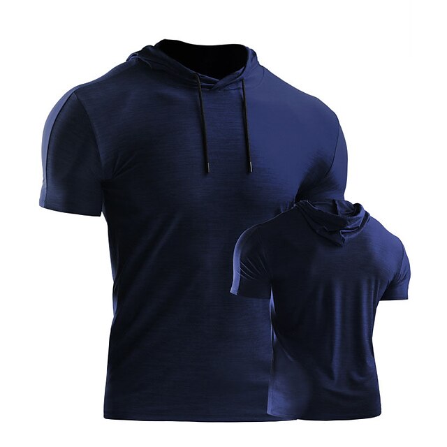 Sports & Outdoors Running, Jogging & Walking | Mens Short Sleeve Running Shirt Cropped hoodie / Crop hoodie Crop Tee Street Athl