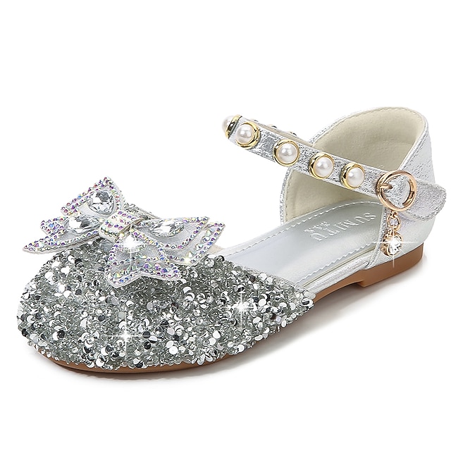 Shoes & Bags Kids Shoes | Girls Flats Flower Girl Shoes Princess Shoes Rubber PU Little Kids(4-7ys) Big Kids(7years +) Daily Par