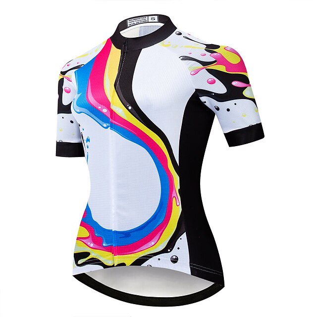 Women's Cycling Jersey Graphic Funny Short Sleeve Bike Jersey Top with 3 Rear Pockets Mountain Bike MTB Road Bike Cycling Fast Dry Quick Dry Soft Reflective Strips Sports White Clothing Apparel3