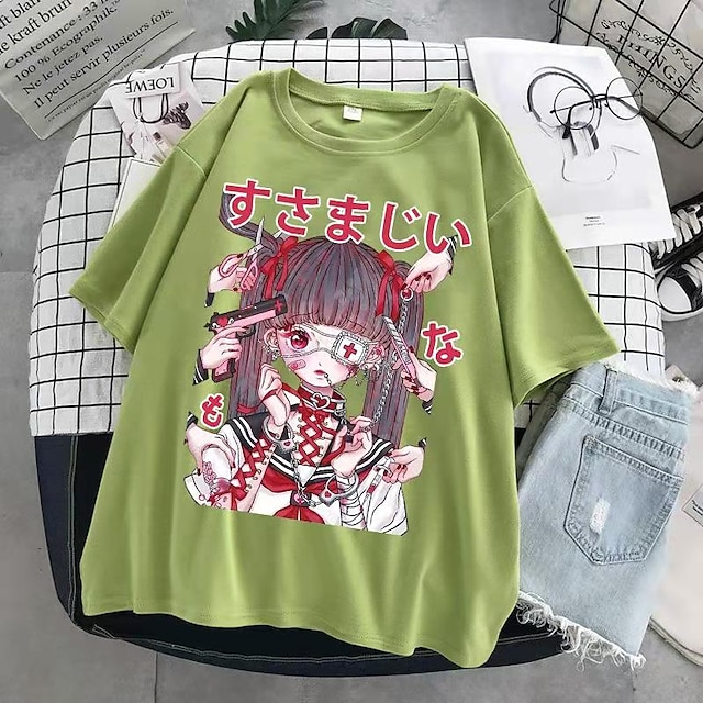 Toys & Hobbies Cosplay & Costumes | Inspired by Grunge Cosplay Cosplay Costume T-shirt 100% Polyester Print T-shirt For Womens /