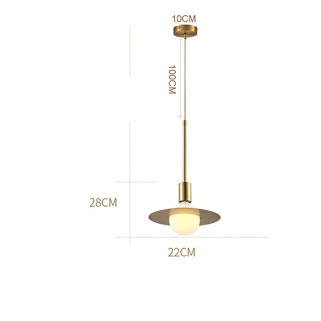 Lights & Lighting Pendant Lights | LED Pendant Light Modern Nordic Bedside Lamp 22 cm Iron Metal Painted Finishes LED Modern Lig