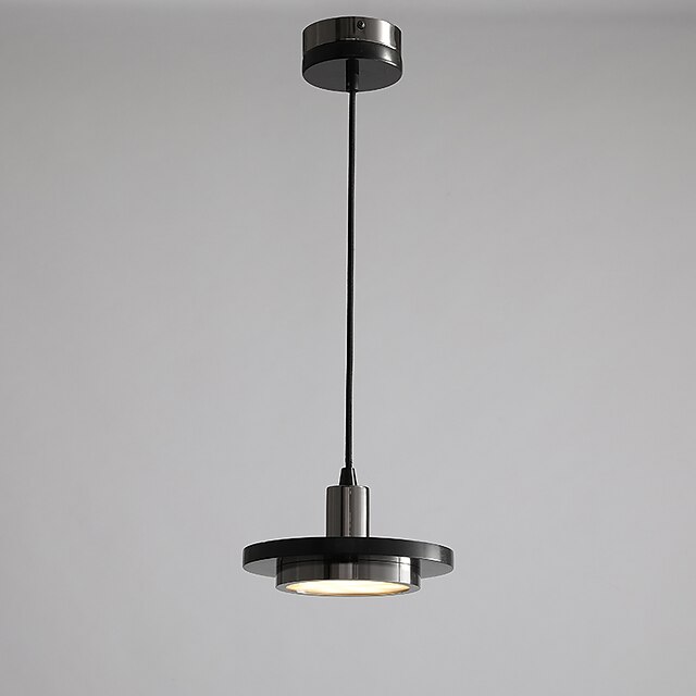 Lights & Lighting Pendant Lights | LED Pendant Light Modern Bedside Light Black White Green 20cm Single Design Metal Electroplat