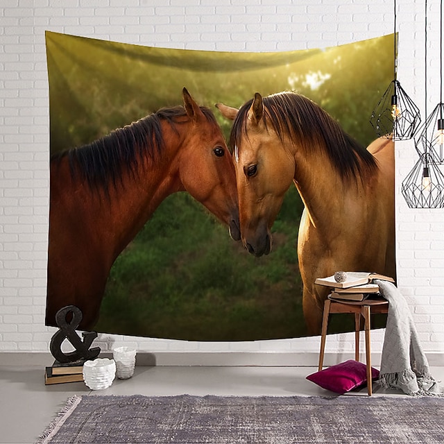 Home & Garden Home Decor | Wall Tapestry Art Decor Blanket Curtain Hanging Home Bedroom Living Room Decoration Polyester Horse -